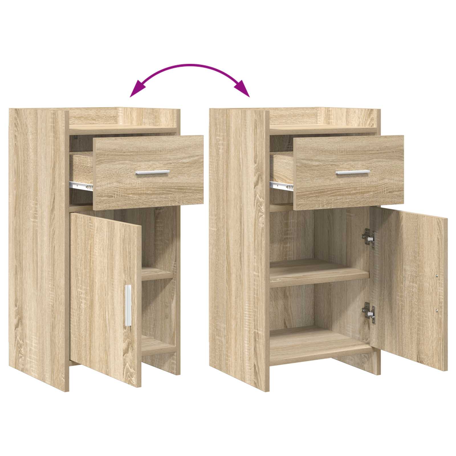 Sideboard Sonoma-eg 40 x 36 x 80 cm Konstrueret træ