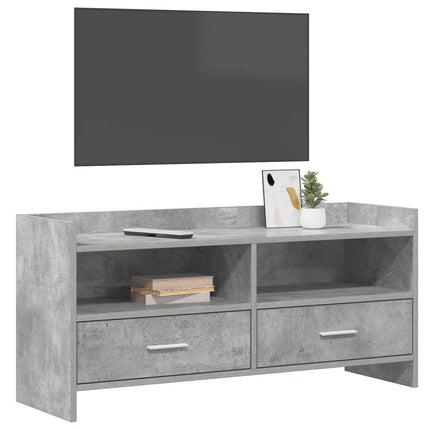 TV-skab 100 x 33 x 47 cm Betongrå Konstrueret træ