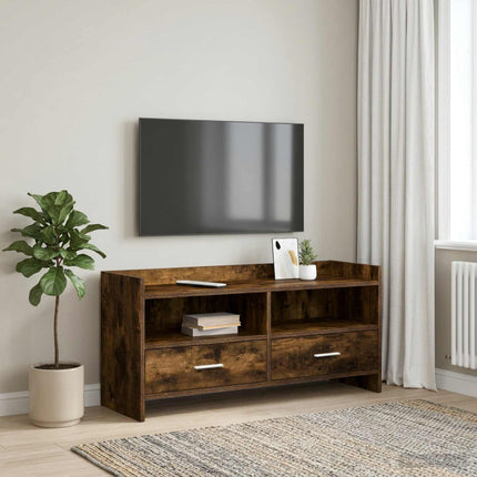 TV-skab 100 x 33 x 47 cm Røget eg Konstrueret træ