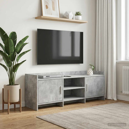 TV-skab 130 x 33 x 47 cm Betongrå Konstrueret træ