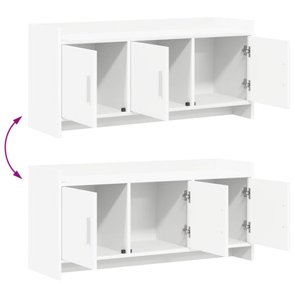 TV-skab 102 x 33 x 47 cm Hvid Konstrueret træ