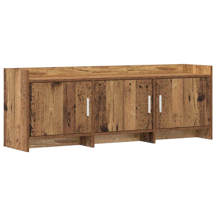 TV-skab 130 x 33 x 47 cm Gammelt træ Konstrueret træ
