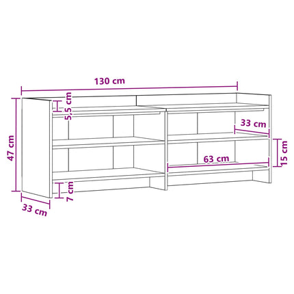 TV-skab 135 x 33 x 47 cm Gammelt træ Konstrueret træ