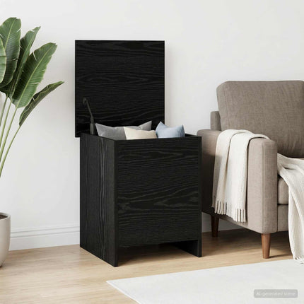 Opbevaringskiste Sort eg 40 x 40 x 50 cm Konstrueret træ