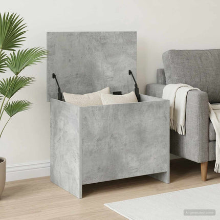 Opbevaringskiste Betongrå 60 x 40 x 50 cm Konstrueret træ