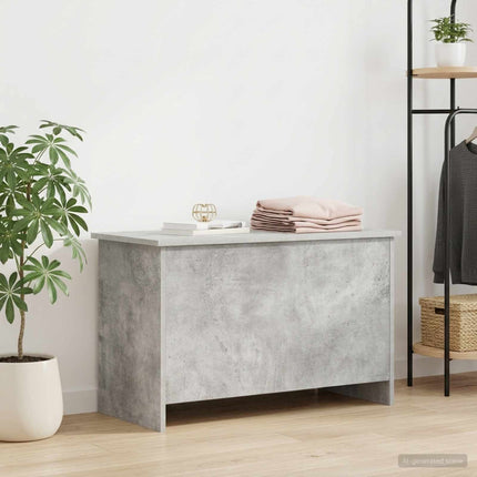 Opbevaringskiste Betongrå 80 x 40 x 50 cm Konstrueret træ