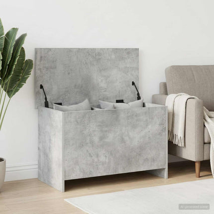 Opbevaringskiste Betongrå 80 x 40 x 50 cm Konstrueret træ