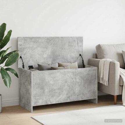 Opbevaringskiste Betongrå 100 x 40 x 50 cm Konstrueret træ