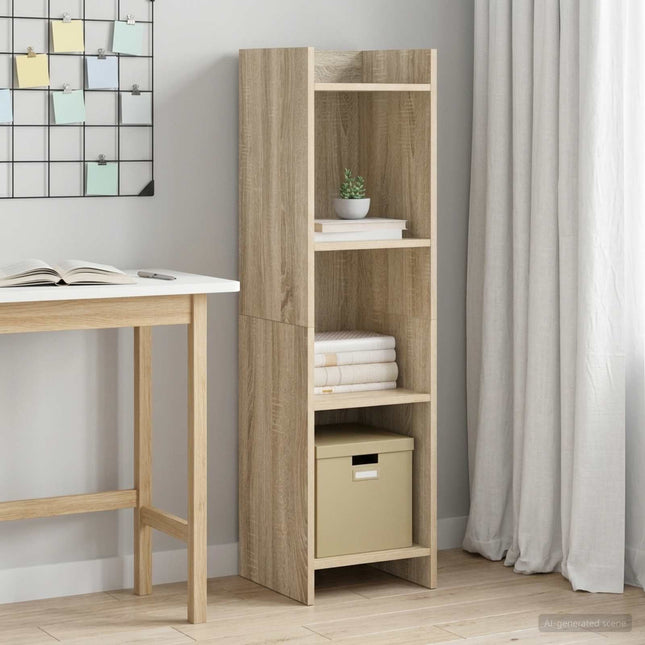 Bogreol Sonoma-eg 30 x 30 x 111 cm Konstrueret træ