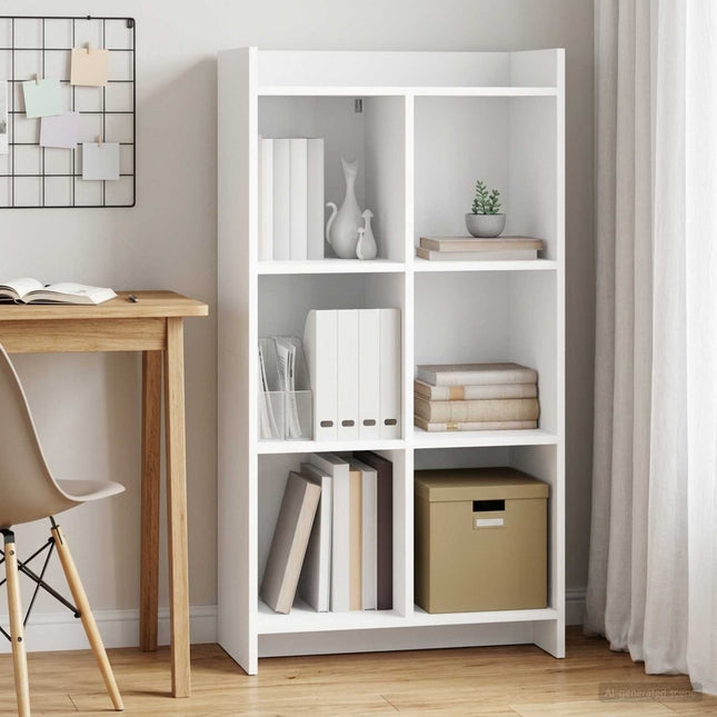 Bogreol Hvid 59 x 30 x 111 cm Konstrueret træ