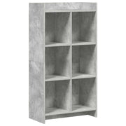Bogreol Beton Grå 59 x 30 x 111 cm Konstrueret træ