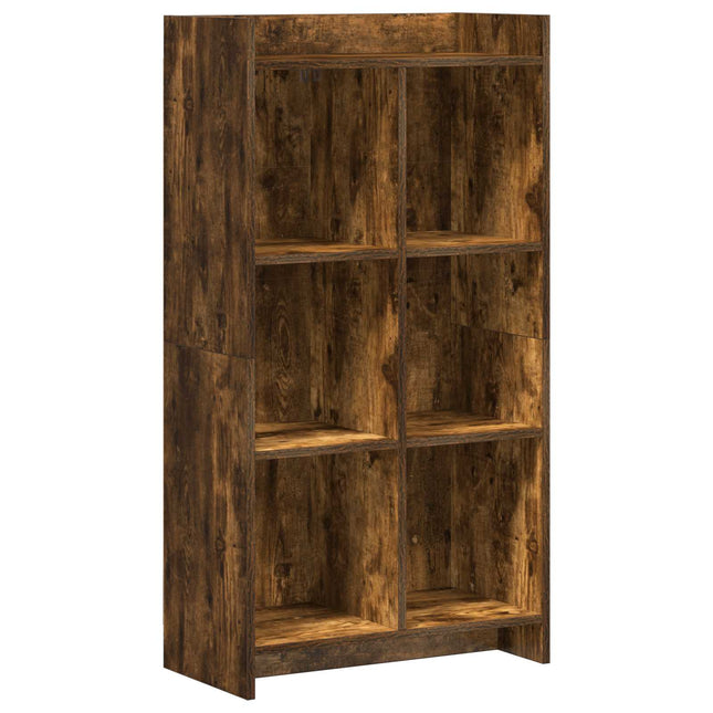 Bogreol Røget eg 59 x 30 x 111 cm Konstrueret træ