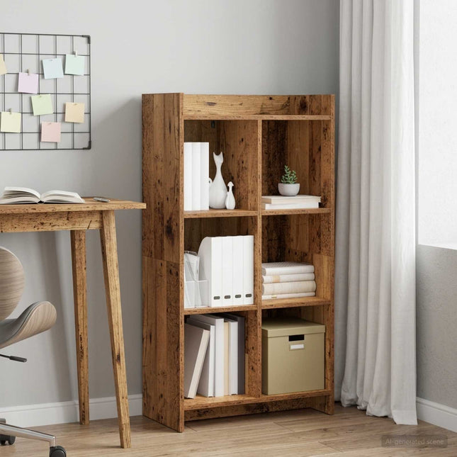 Bogreol Gammelt træ 59 x 30 x 111 cm Konstrueret træ
