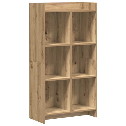 Bogreol 6 niveauer 59 x 30 x 111 cm Konstrueret træ Artisan-eg