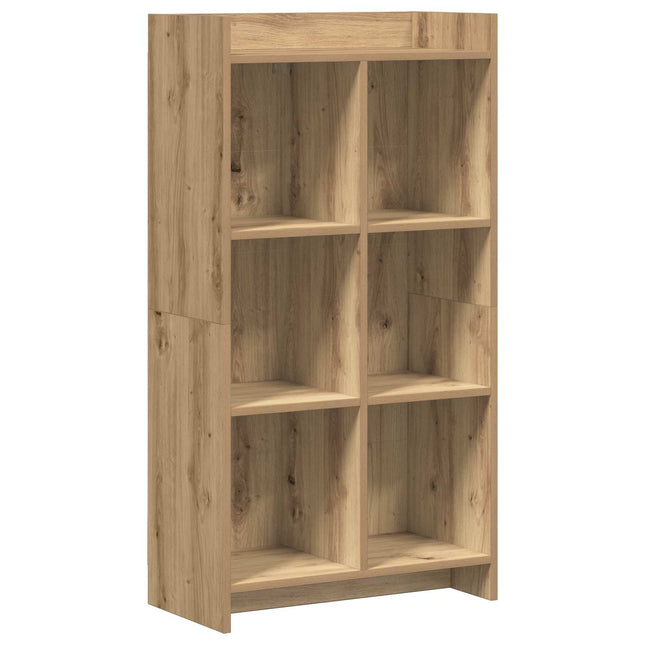 Bogreol 6 niveauer 59 x 30 x 111 cm Konstrueret træ Artisan-eg