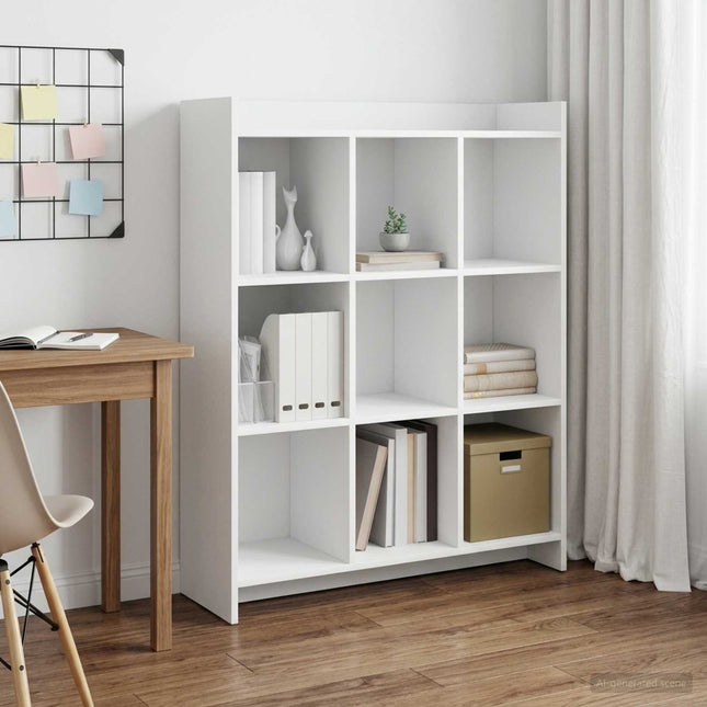 Bogreol Hvid 87,5 x 30 x 111 cm Konstrueret træ