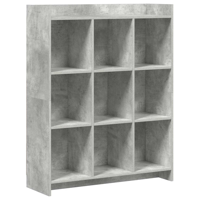 Bogreol Beton Grå 87,5 x 30 x 111 cm Konstrueret træ