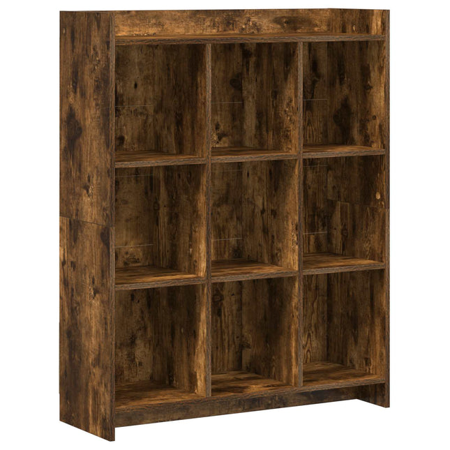 Bogreol Røget eg 87,5 x 30 x 111 cm Konstrueret træ