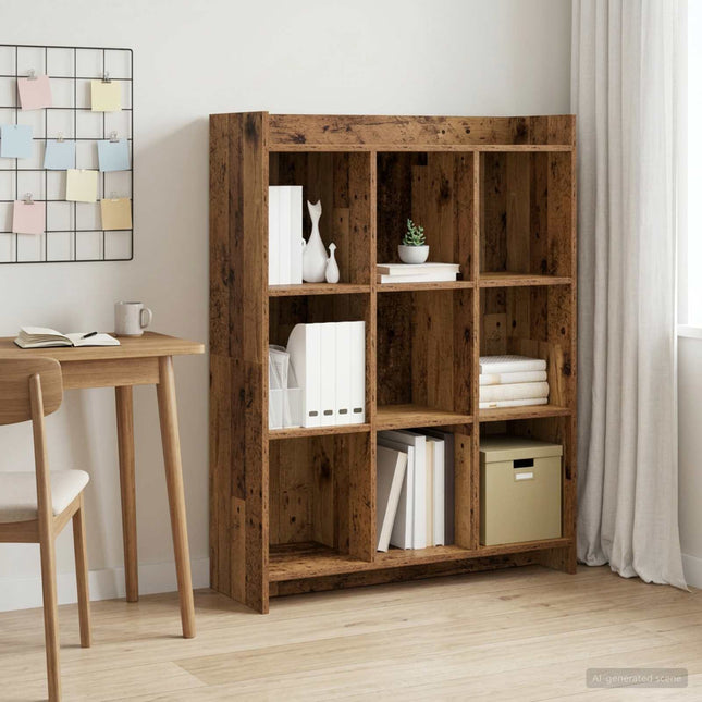 Bogreol Gammelt træ 87,5 x 30 x 111 cm Konstrueret træ