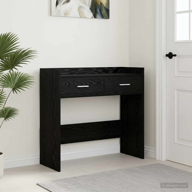 Konsolbord Sort eg 90 x 35 x 80 cm Konstrueret træ