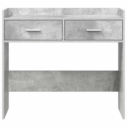 Konsolbord Betongrå 90 x 35 x 80 cm Konstrueret træ