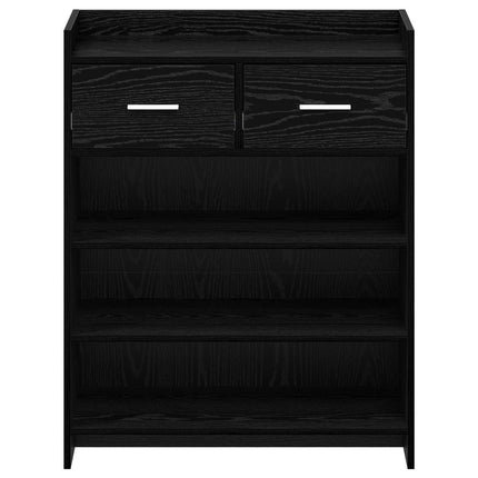 Sko skab 73,5 x 36 x 92 cm Konstrueret træ Sort eg