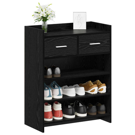 Sko skab 73,5 x 36 x 92 cm Konstrueret træ Sort eg