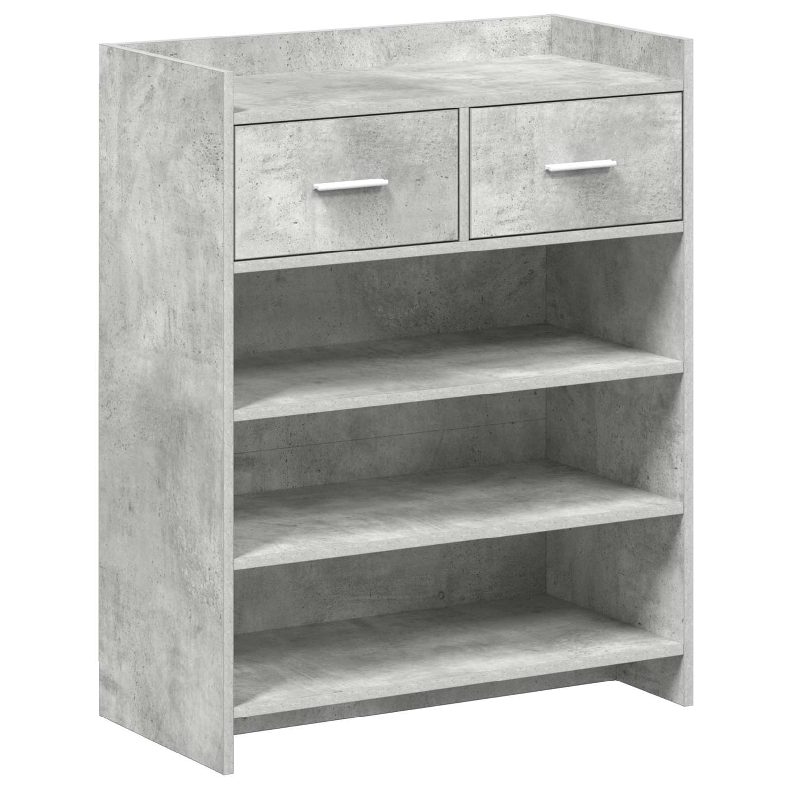 Sko skab med skuffe Betongrå 73,5 x 36 x 92 cm Konstrueret træ
