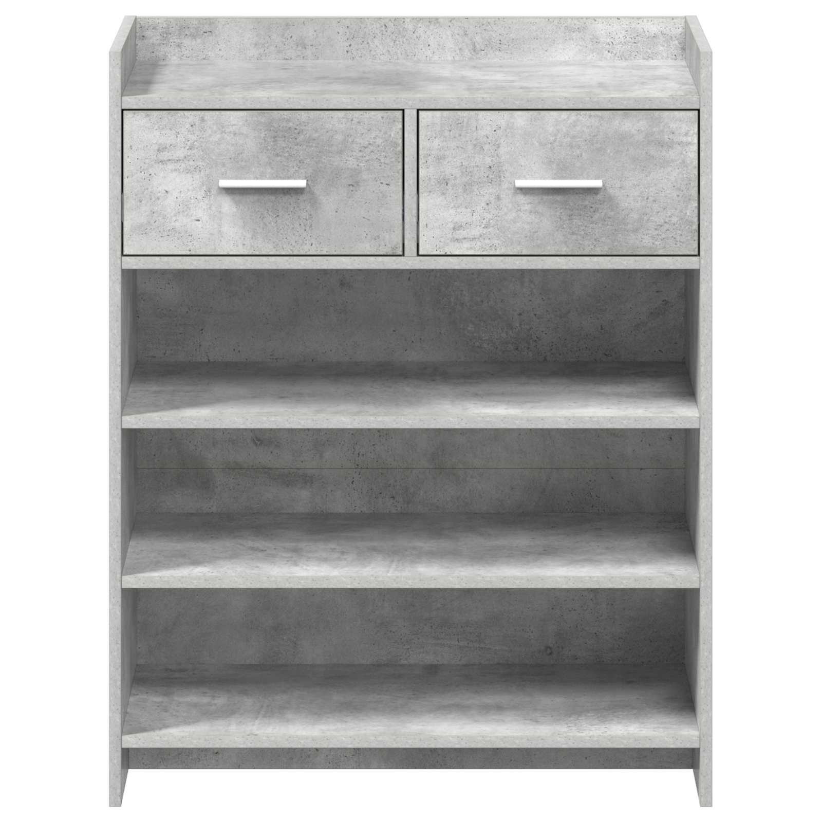 Sko skab med skuffe Betongrå 73,5 x 36 x 92 cm Konstrueret træ