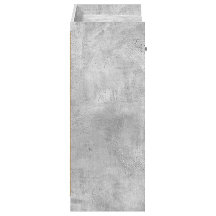 Sko skab med skuffe Betongrå 73,5 x 36 x 92 cm Konstrueret træ