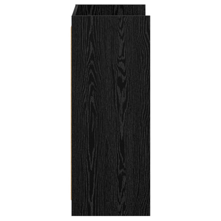 Sko skab med opbevaring Sort eg 48 x 36 x 92 cm Konstrueret træ