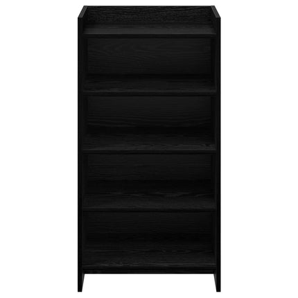 Sko skab med opbevaring Sort eg 48 x 36 x 92 cm Konstrueret træ