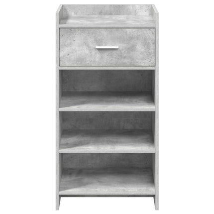 Sko skab med skuffe Betongrå 48 x 36 x 92 cm Konstrueret træ