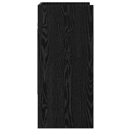 Væghylde Vægmonteret Sort eg 80 x 36 x 80 cm Konstrueret træ