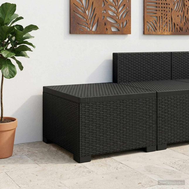 1-personers Havemøbelsofa Rattan Look PP Antracit