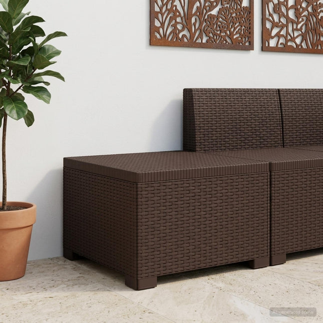 1-personers Havemøbelsofa Rattan Look PP Brun