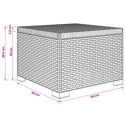 1-personers Havemøbelsofa Rattan Look PP Brun