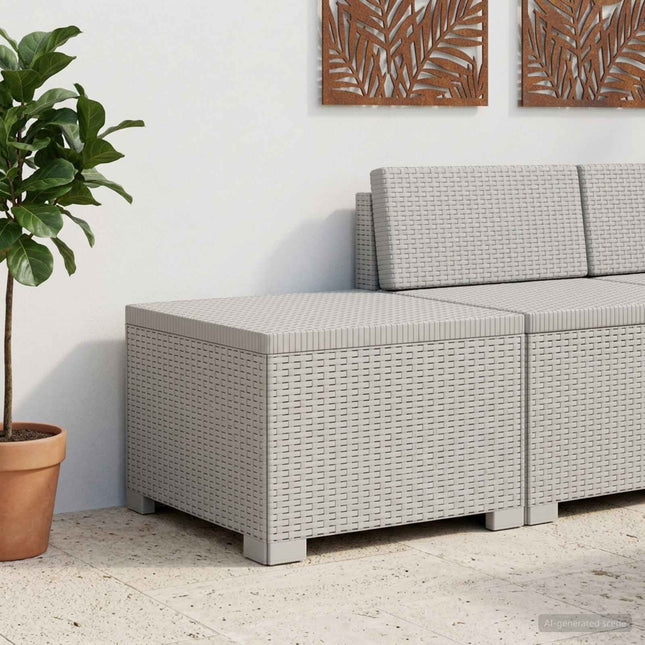 1-personers Havemøbelsofa Rattan Look PP Hvid