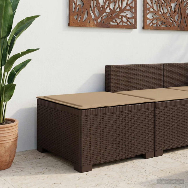 1-personers Havemøbelsofa med Pude Rattan Look PP Brun