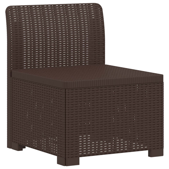 1-personers Havemøbelsofa Rattan Look PP Brun