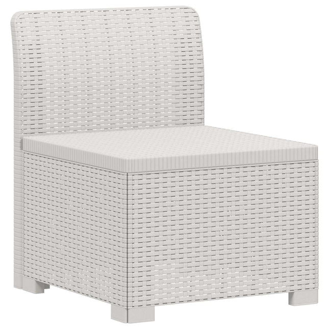 1-personers Havemøbelsofa Rattan Look PP Hvid