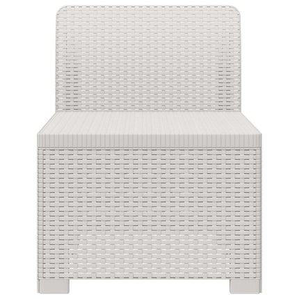 1-personers Havemøbelsofa Rattan Look PP Hvid