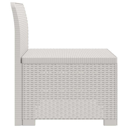 1-personers Havemøbelsofa Rattan Look PP Hvid