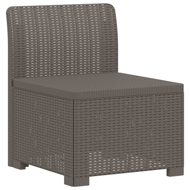 1-personers Havemøbelsofa Rattan Look PP Lysegrå