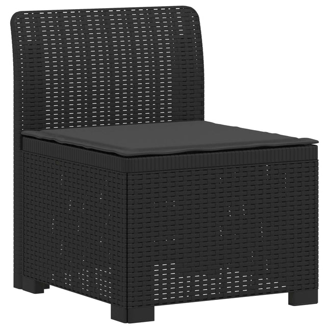 1-personers Havemøbelsofa med Pude Rattan Look PP Antracit