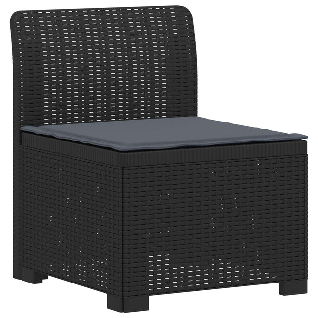 1-personers Havemøbelsofa med Pude Rattan Look PP Antracit