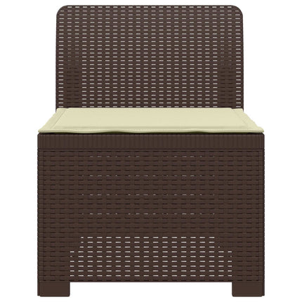 1-personers Havemøbelsofa med Pude Rattan Look PP Brun