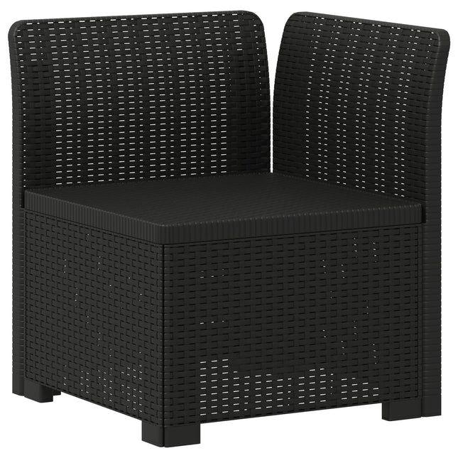 1-personers Havemøbelsofa Rattan Look PP Antracit