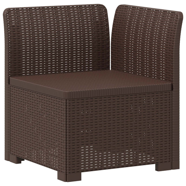 1-personers Havemøbelsofa Rattan Look PP Brun