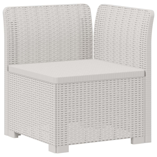1-personers Havemøbelsofa Rattan Look PP Hvid